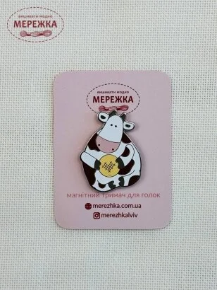 Фото Фірмовий магнітний тримач для голок "Корівка-рукодільниця"