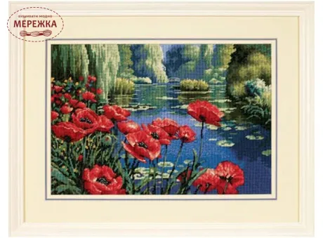 Фото Dimensions Набір для вишивання гобеленом Маки на березі озера 20066