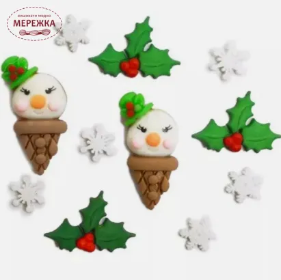 Фото Dress It Up набір пришивних декоративних гудзиків Snow Cones 12156