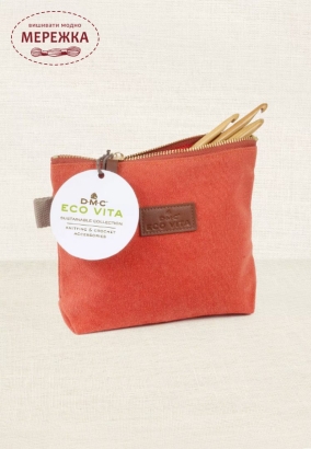 Фото DMC ECO VITA косметичка Terracotta/ecru U2128