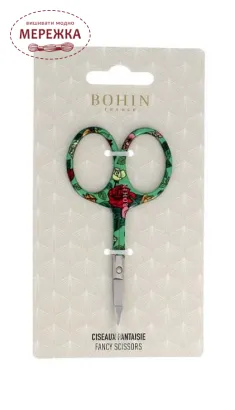 Фото Ножиці Bohin Fancy "Blossom" GREEN 99052