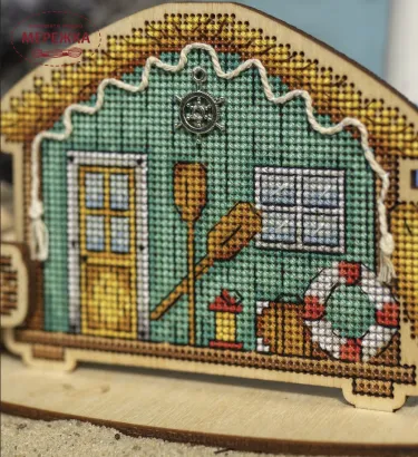 Фото Фото Набір для вишивання хрестиком Затишні хрестики Морський будиночок М021