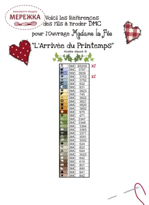 Фото Madame la Fee Схема L'Arrivee du Printemps 162456