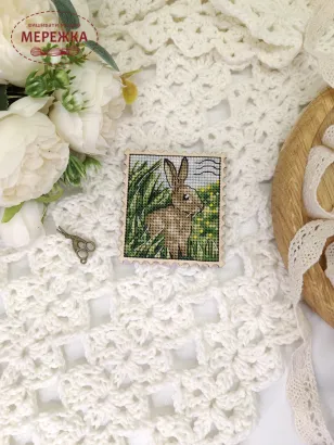 Фото Набір для вишивання хрестиком ZAYKA STITCH Заєць сірий 064