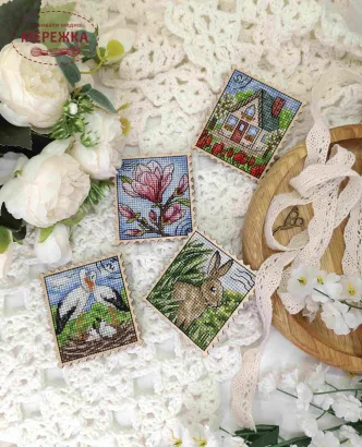 Фото Набір для вишивання хрестиком ZAYKA STITCH Весна 063