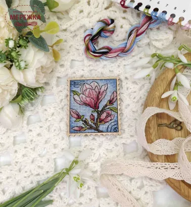 Фото Набір для вишивання хрестиком ZAYKA STITCH Магнолія 061