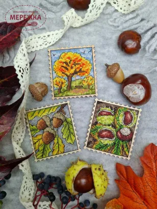 Фото Набір для вишивання хрестиком ZAYKA STITCH Жолуді 073