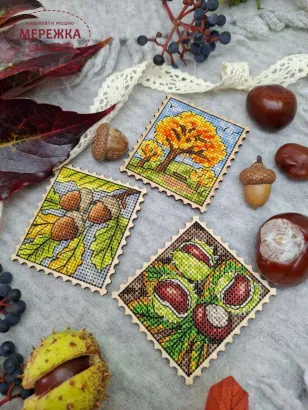 Фото Набір для вишивання хрестиком ZAYKA STITCH Каштани 072