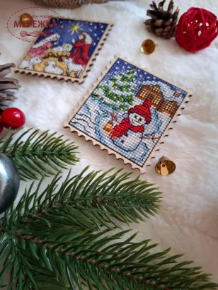 Фото Набір для вишивання хрестиком ZAYKA STITCH Зимовий вечір 076