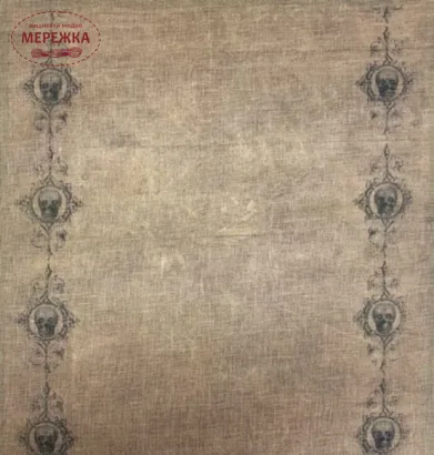 Фото Рівномірне полотно The Primitive Hare ручного фарбування Fancy Skulls Linen 30 ct 40*50 см.