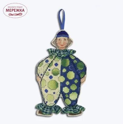 Фото Набір для вишивання хрестиком Le Bonheur des Dames Mister Clown in blue and tartan 2646