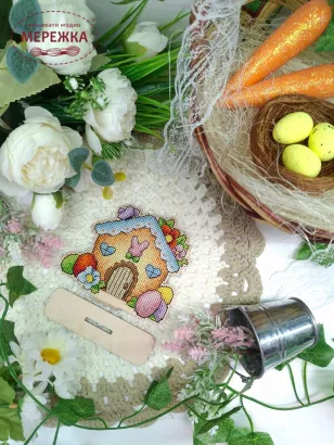 Фото Набір для вишивання хрестиком ZAYKA STITCH Великодня хатина 077