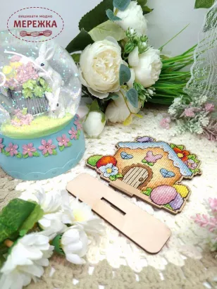 Фото Набір для вишивання хрестиком ZAYKA STITCH Великодня хатина 077