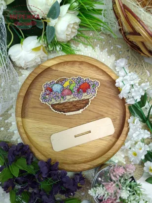 Фото Набір для вишивання хрестиком ZAYKA STITCH Кошик з крашанками 081