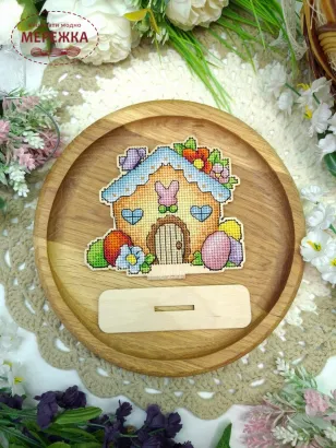 Фото Набір для вишивання хрестиком ZAYKA STITCH Великодня хатина 077