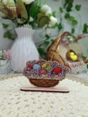 Фото Набір для вишивання хрестиком ZAYKA STITCH Кошик з крашанками 081