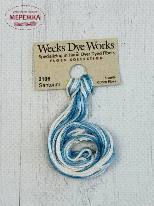 Фото Муліне ручного фарбування Weeks Dye Works Santorini 2106