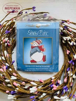 Фото Mill Hill Сніговик на ковзанах МН16-2133