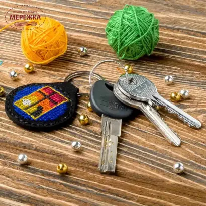 Фото Набір для вишивання хрестиком WonderlandCrafts брелок на штучній шкірі FLHL-017