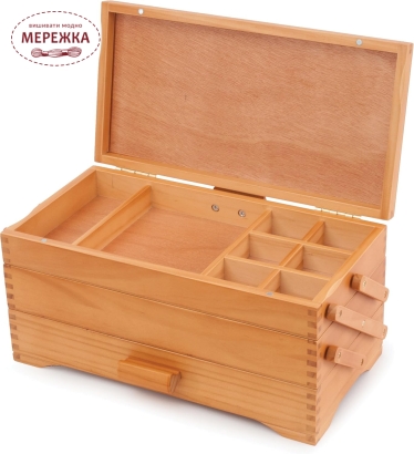 Фото Скринька для рукоділля Milward Wood Cantilever Craft Box Pine Wood 2519013