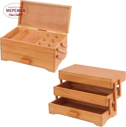 Фото Скринька для рукоділля Milward Wood Cantilever Craft Box Pine Wood 2519013