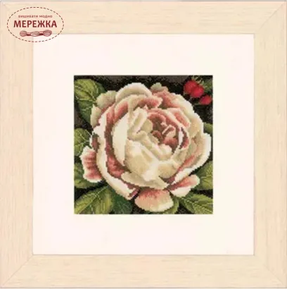Фото Набір для вишивання хрестиком Lanarte Біла троянда PN-0144517