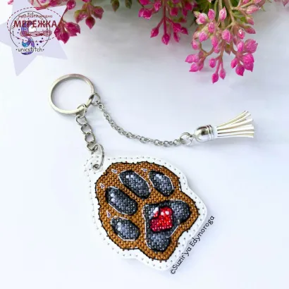 Фото Набір для вишивання хрестиком Сузір'я Єдинорога Коричнева лапка песика  на білому 1096