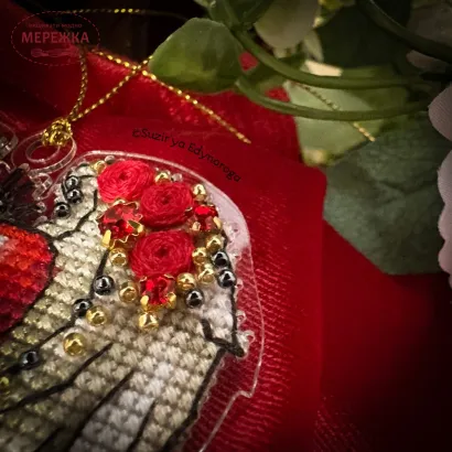 Фото Набір для вишивання хрестиком Сузір'я Єдинорога Крила кохання (прозора з гнучкого пластика з підвісом) 1133 гн