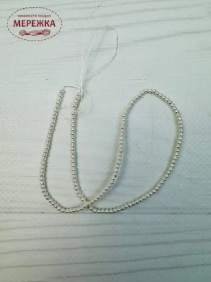 Фото Намистини перлинові (1 низка 150 шт) 2 мм Перлинові 70402