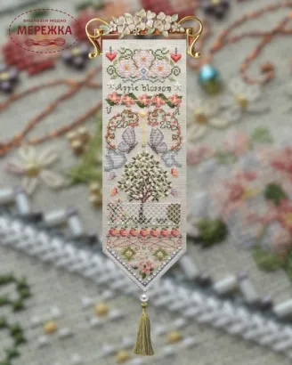 Фото Вікторія Попович Схема Apple blossom (Яблуневий цвіт)+пак бісеру та ниток (original) VP-049