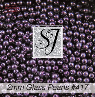 Фото SJ Designs Glass Pearls, 2 mm Amethyst #417