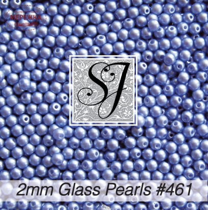 Фото SJ Designs Glass Pearls, 2 mm Perwinkle #461