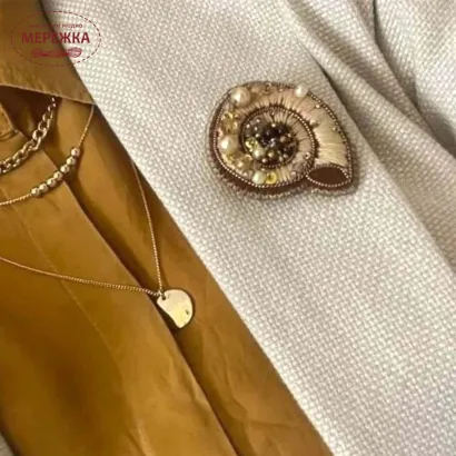 Фото Набір для вишивання бісером Craftway Брошка Мушля B-020