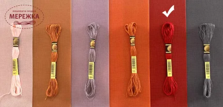 Фото Канва пластикова №14, червона РС321