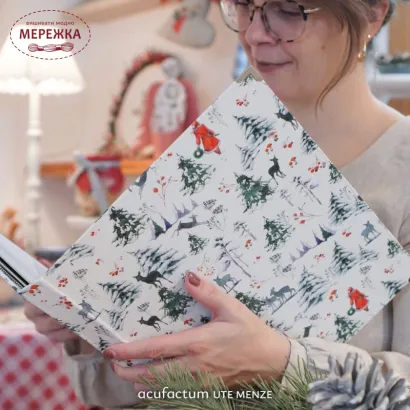 Фото Декоративні тканини Acufactum Baumwollstoff Winterspaziergang 3523-2012