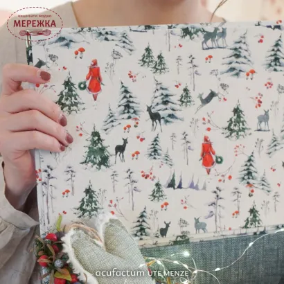 Фото Декоративні тканини Acufactum Baumwollstoff Winterspaziergang 3523-2012