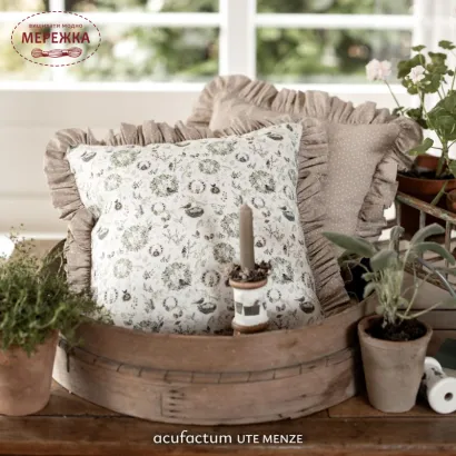 Фото Декоративна тканина Acufactum Stoff Fruhlingskranze 3523-2018