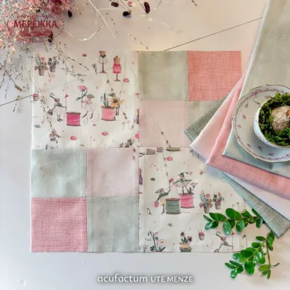 Фото Декоративна тканина Acufactum Stoff Fadenspiel Fruhling 3523-2023