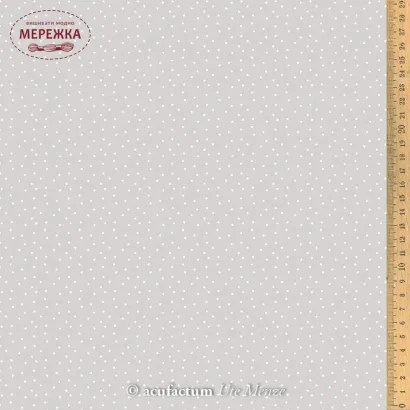 Фото Декоративна тканина Acufactum Cotton fabric dots lightgrey white 3523-761