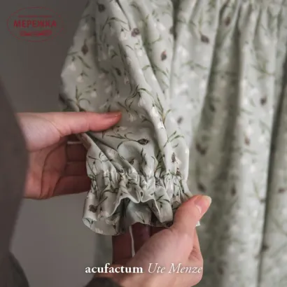 Фото Декоративна тканина Acufactum Stoff Schneeglockchen 3523-875