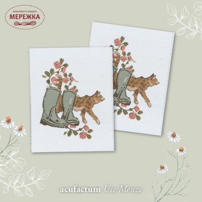 Фото Acufactum Етикетка Patch Stiefel und Katze 40*50mm 35394