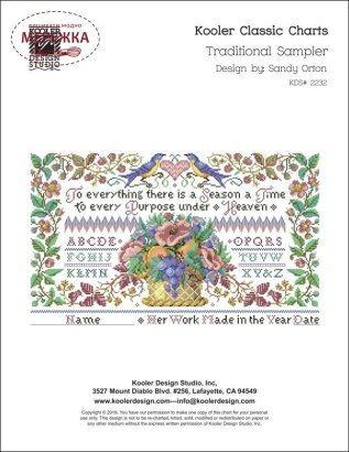 Фото Kooler Design Studio Схема Traditional Sampler (Sandy Orton) KDS-2232