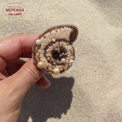 Фото Набір для вишивання бісером Craftway Брошка Мушля B-020
