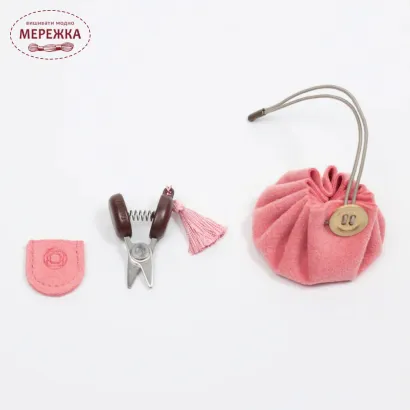 Фото Cohana Подарунковий набір: міні-ножиці Seki Mini Scissors та міні-сумка зі шнурком Mini Drawstring Pouch Set, Pink 45-402
