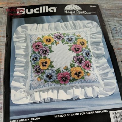 Фото Набір Bucilla Pansy Wreath Pillow 40915