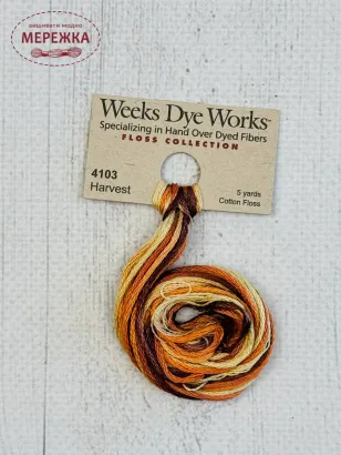 Фото Муліне ручного фарбування Weeks Dye Works Harvest 4103