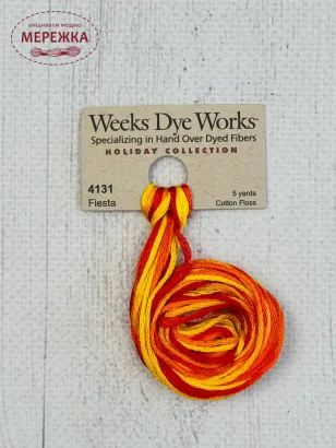 Фото Муліне ручного фарбування Weeks Dye Works Fiesta 4131