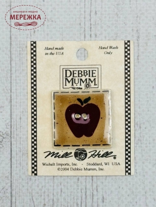 Фото Mill Hill Button Quilt Square Apple 43010