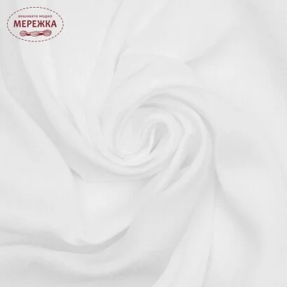 Фото Рівномірне конопляне полотно для вишиванок (Польща), колір білий, 100% коноплі, тонке