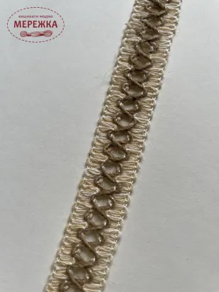 Фото Мереживо бежеве Польща 100% льон, 1,7 см. 44/1